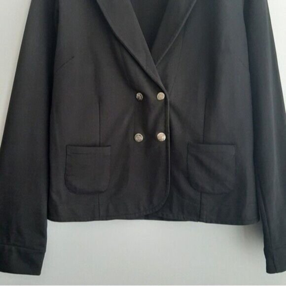 ETHOS \ Paris Blazer Jacket Organic Cotton Black Sz M - Picture 4 of 11